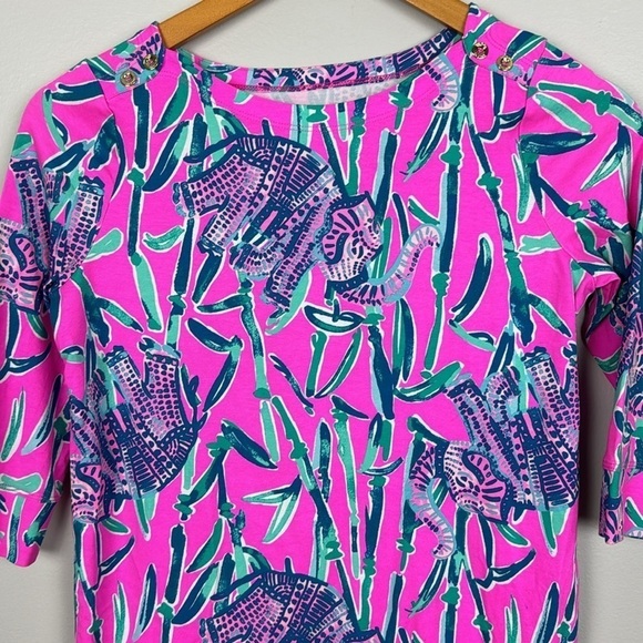 Lilly Pulitzer Girls UPF50+ Mini Sophie Dress. Extra Lucky. Size XL (12/14) - Picture 2 of 11